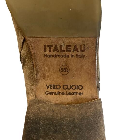 Italeau Miralda Brown Suede Ankle Booties - Picture 5 of 10